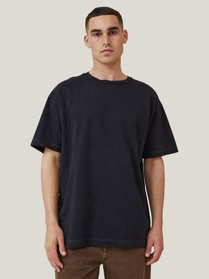 Men's Cotton On Black Box Fit Plain T-Shirt