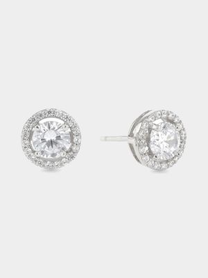 Sterling Silver Cubic Zirconia Aphrodite Stud Earrings