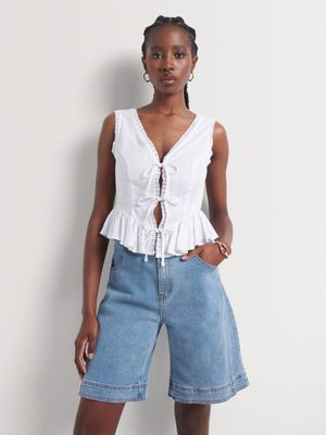 Y&G V-neck Ruffle Vest