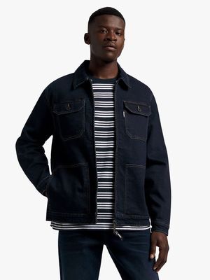 Men's Union-DNM Padded Zip Thru Blue Jacket