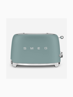 Smeg Retro 2 Slice Toaster Matt Emerald Green