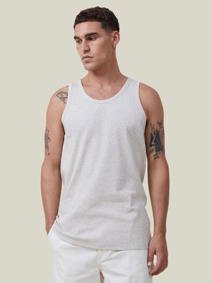 Men's Cotton On Cream Loose Fit Rib Tank Top