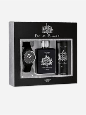 Yardley English Blazer Black Eau De Parfum , Deodorant & Watch Gift Set