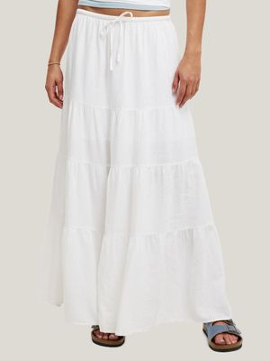 Women's Cotton On White Haven Tiered Maxi Skirt