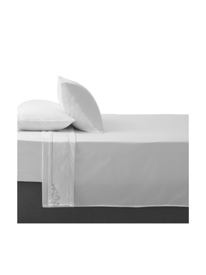 Grace Manon 600 Thread Count Flat Sheet Silver