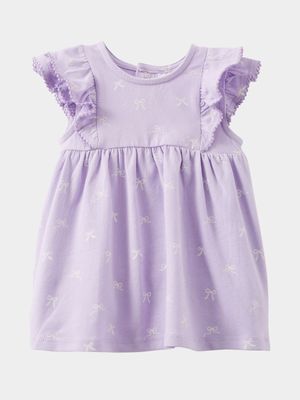 Cotton On Baby Purple Megan Sleeveless Ruffle Dress