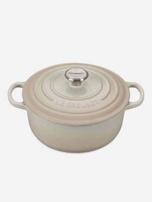 Le creuset signature casserole round meringue 22cm