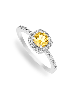 Sterling Silver Cubic Zirconia Women's November Birthstone Ring