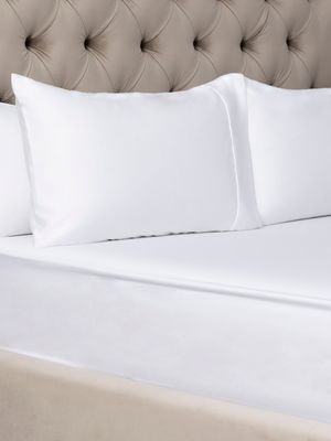 Grace Most Lustrous Gold Seal Certified Egyptian Cotton 400 Thread Count Fitted Sheet White