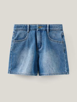 Cotton On Kids Girl Blue Winter Denim Shorts