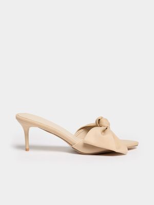 Women's Natural Big Bow Heel