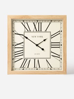 New York Square Wall Clock 40cm