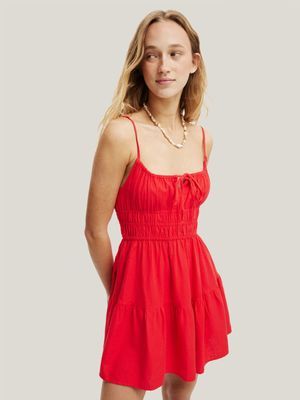 Women's Cotton On Red Haven Tiered Mini Dress