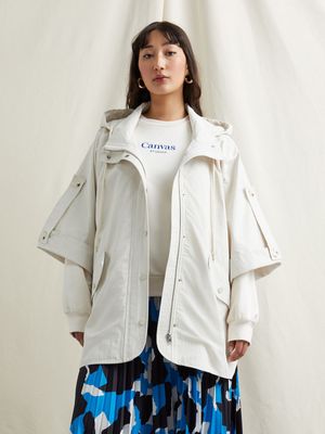 Women's Canvas Trench-Cape