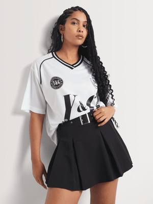 Y&G Belted Pleated Mini Skirt