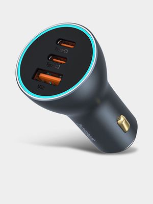 Baseus Golden Contactor Pro GaN Fast Charging Car Charger 65W 2 Type-C + USB