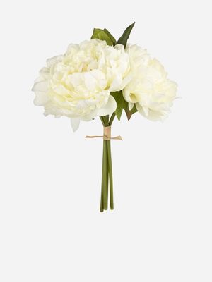 stem peony bunch white 24cm