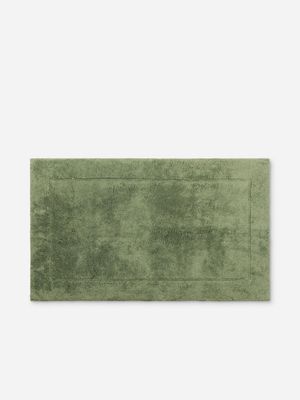 Border Bathmat BCI Cotton Olive 70x120