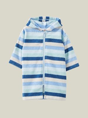 Cotton On Baby Blue Zip Through Hooded Towel