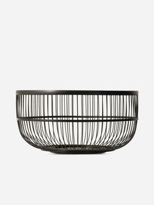 Large Bamboo Basket Black