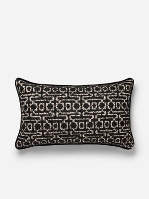 Maze Texture Scatter Cushion Black 35x60cm