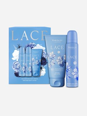 Yardley Lace X2 Perfume Body Spray & Body Lotion Gift Set