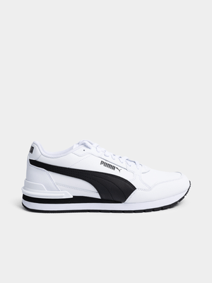 Mens Puma  ST Runner V4 L White/Black Sneaker