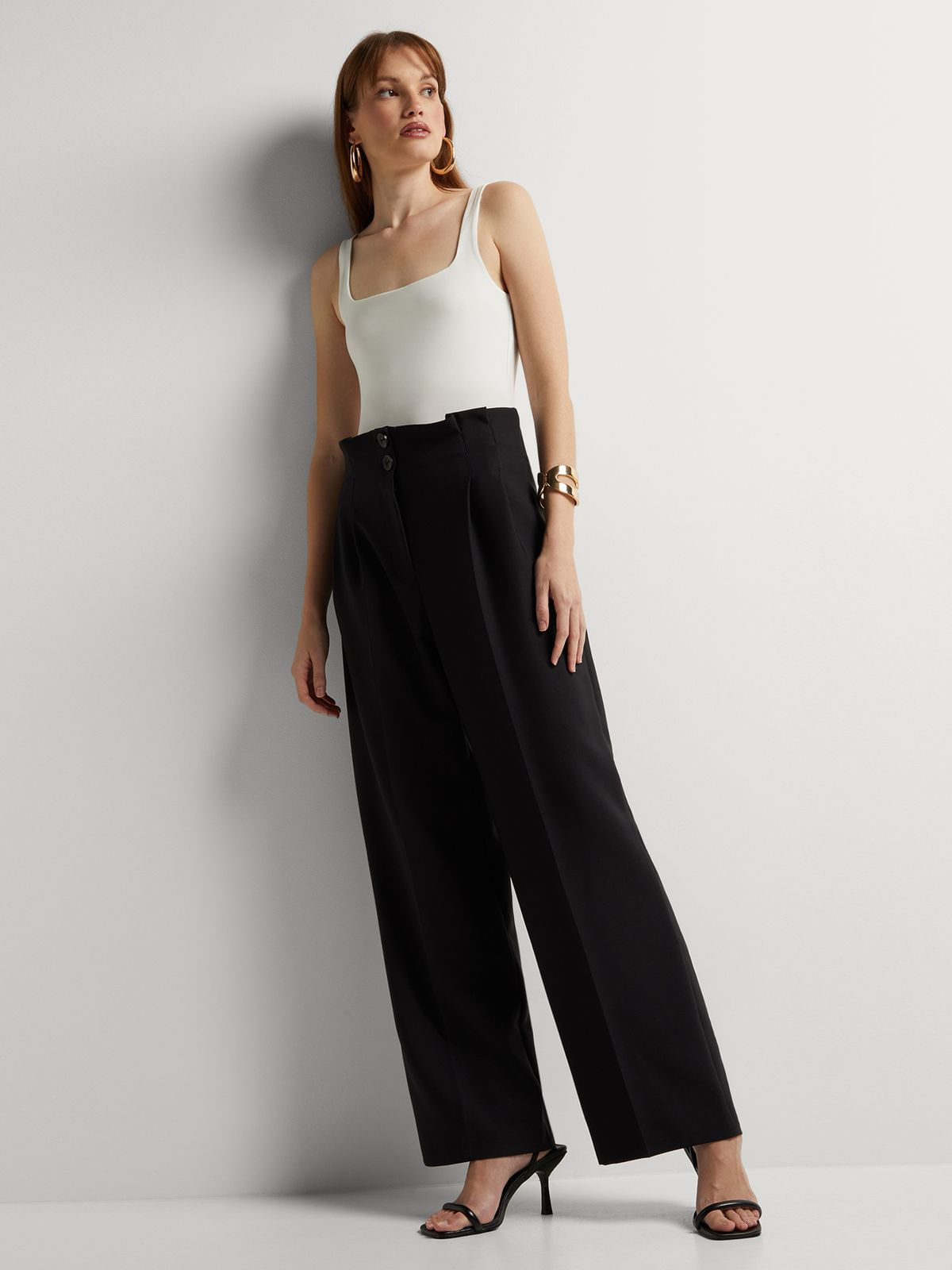 Y&G Paperbag Waist Relaxed Fit Pants - Bash.com