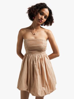 Women's Stone Bandeau Bubble Dress