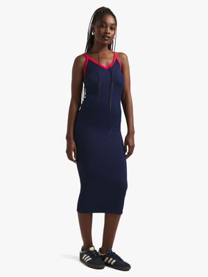 Women's Navy Seamless Widestrap Dress