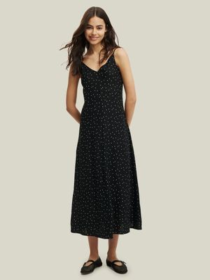 Women's Cotton On Black Haven V Neck Maxi Dress