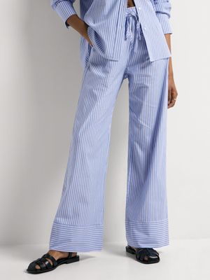 Y&G Poplin Elasticated Waist Wide Leg Pants