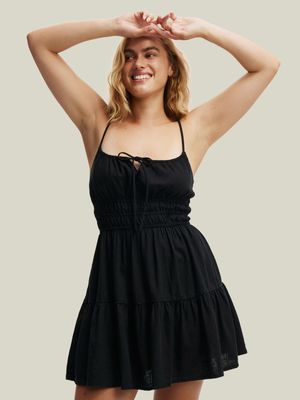 Women's Cotton On Black Haven Tiered Mini Dress