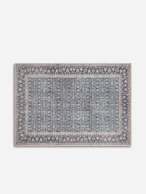 Ria Border Printed Carpet Blue 280x380cm