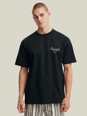 Men's Cotton On Black Box Fit Easy T-Shirt