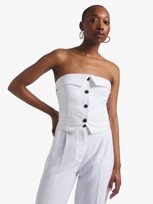 Y&G Contrast Button Corset Top