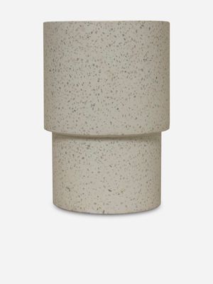 Footed Terrazzo Planter White 29 x 20cm