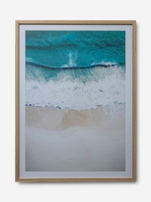 Narrow Shoreline Framed Photography Art