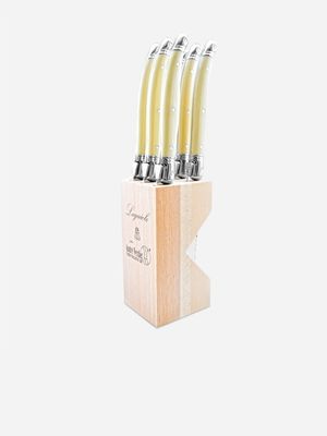 laguiole av steak knife set ivory 6pc