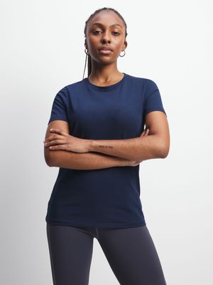 Women's APX Essential Lycra Navy Tee