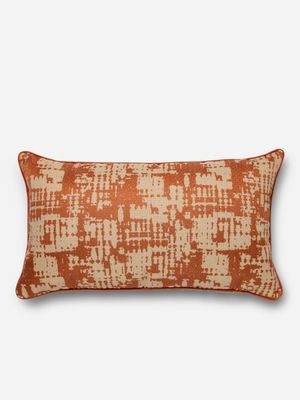 Abstract Wall Scatter Cushion Rust 35x60cm