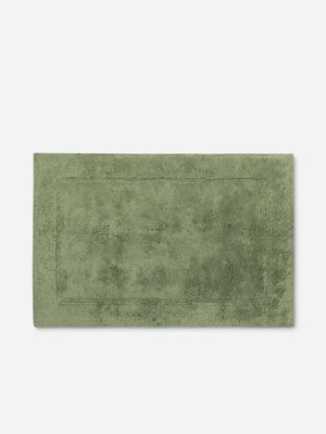 Border Bathmat BCI Cotton Olive 60x90