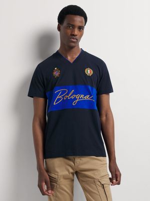 Fabiani Men's Navy Bologna V-Neck T-Shirt