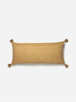 Grace Linen Look Tassels Scatter Cushion Gold