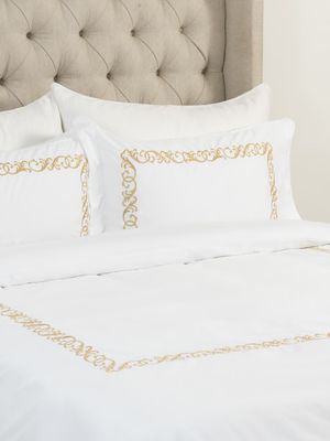 Grace Gold Scroll Duvet Cover Set