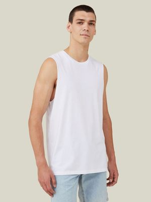 Men's Cotton On White Organic Muscle Top