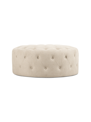 Alyssa Buttoned Ottoman Jensen Natural