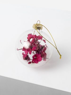 Flower Bauble Ruby 8cm