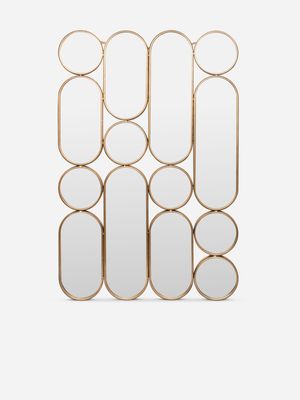 Mirror Wall Art Gold 120 x 79.5cm