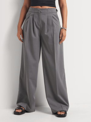 Y&G Wide Leg Low Rise Double Pleated Pants